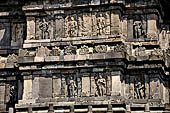 Prambanan - Candi Lara Jonggrang, deities sculpted on the body of the temple 